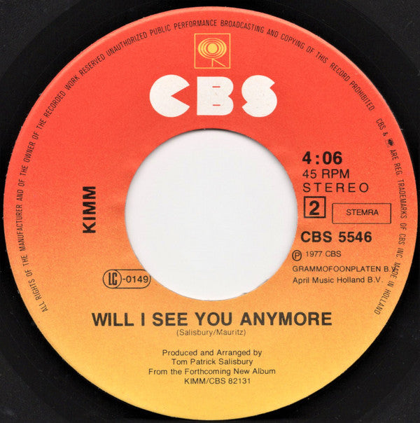 Kimm Hekker : What's His Name What's His Number (7")