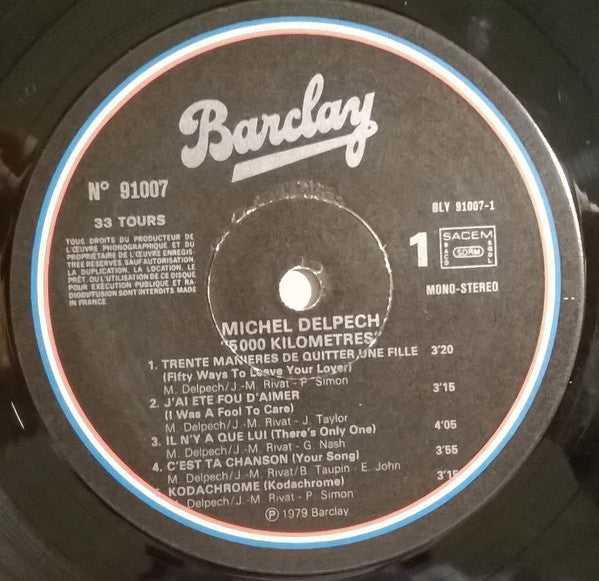 Michel Delpech : 5000 Kilomètres (LP, Album)