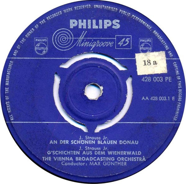 ORF Symphonieorchester : An Der Schönen Blauen Donau (7", EP)