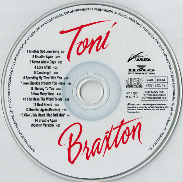 Toni Braxton : Toni Braxton (CD, Album)