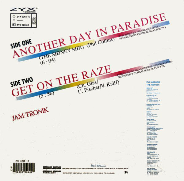Jam Tronik : Another Day In Paradise (The Sidney Mix) (12")