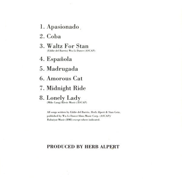 Stan Getz : Apasionado (CD, Album)