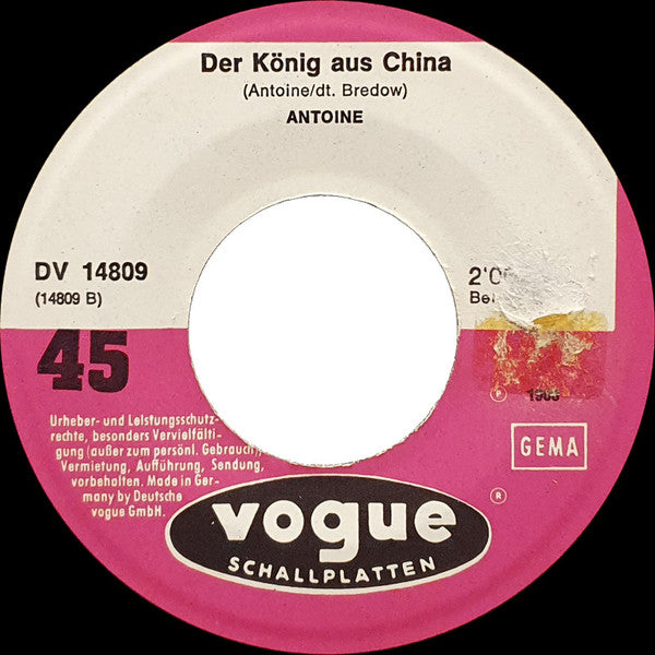 Antoine (2) : Hallo Bonjour Salut / Der König Aus China (7", Single, RP)