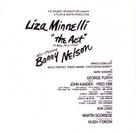 Liza Minnelli, "The Act" Original Broadway Cast : The Act (Original Broadway Cast) (CD, Album)