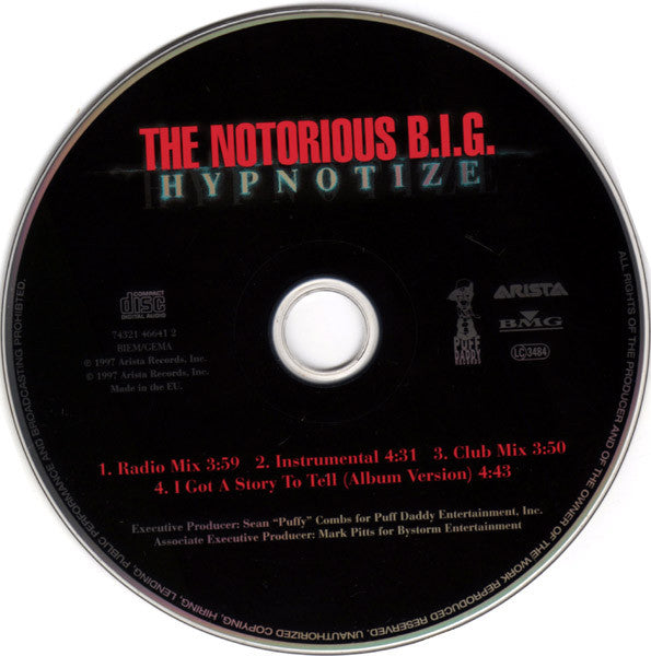 Notorious B.I.G. : Hypnotize (Remix) (CD, Maxi)