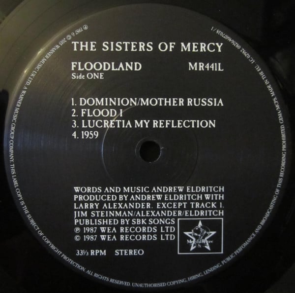 The Sisters Of Mercy : Floodland (LP, Album, RE)