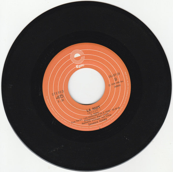 Adamo : Tombe La Neige / La Nuit (7")