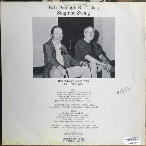 Bob Dorough / Bill Takas : Sing And Swing (LP)