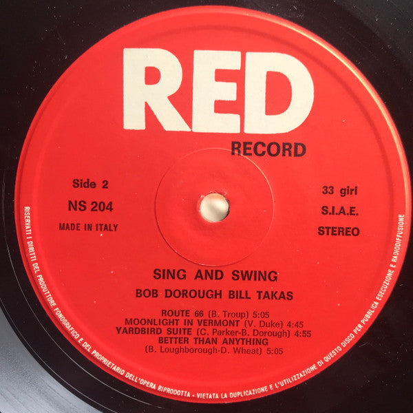 Bob Dorough / Bill Takas : Sing And Swing (LP)