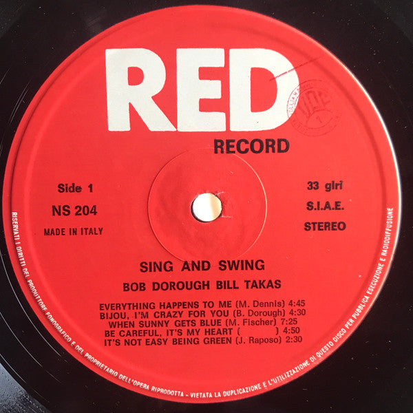Bob Dorough / Bill Takas : Sing And Swing (LP)
