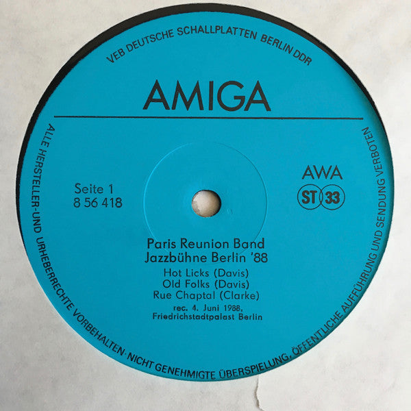 Paris Reunion Band : Jazz Bühne Berlin '88 (LP, Album)