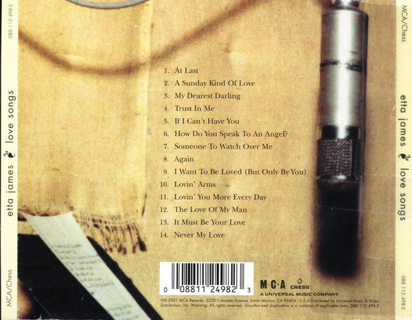Etta James : Love Songs (CD, Comp, RE, RM)