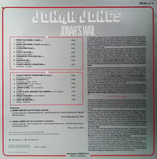 Jonah Jones : Jonah's Wail (LP, Comp)