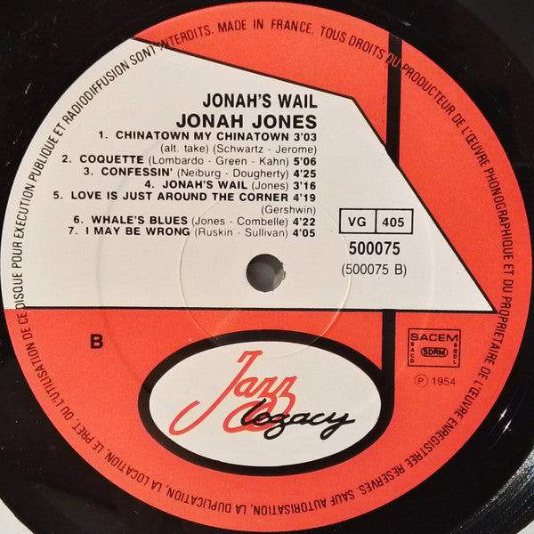 Jonah Jones : Jonah's Wail (LP, Comp)