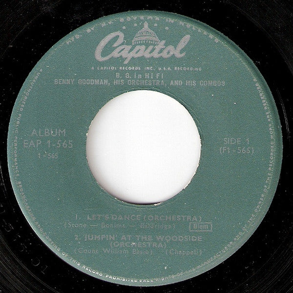 Benny Goodman : B.G. In Hi-Fi Part 1 (7", EP)