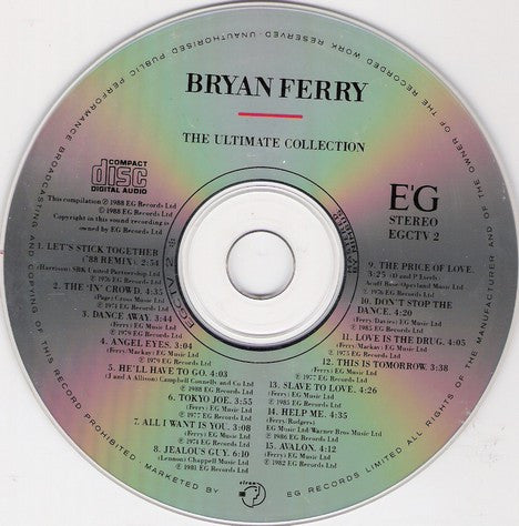 Bryan Ferry With Roxy Music : The Ultimate Collection (CD, Comp)