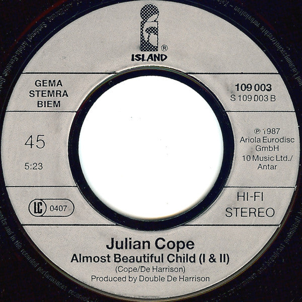 Julian Cope : Eve's Volcano (Covered In Sin) (7", Single)