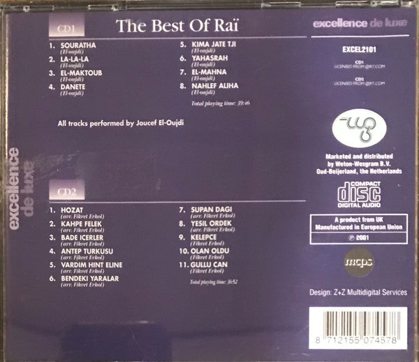 El-Oujdi, Fikret Erkol : The Best Of Rai (2xCD, Comp)