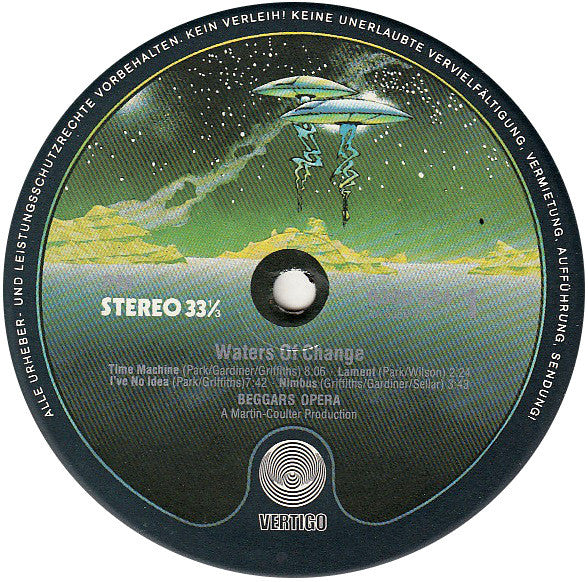 Beggars Opera : Waters Of Change (LP, Album, RE)
