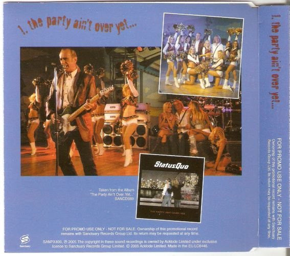 Status Quo : The Party Ain't Over Yet... (CD, Single, Promo)