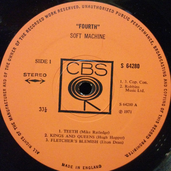 Soft Machine : Fourth (LP, Album)