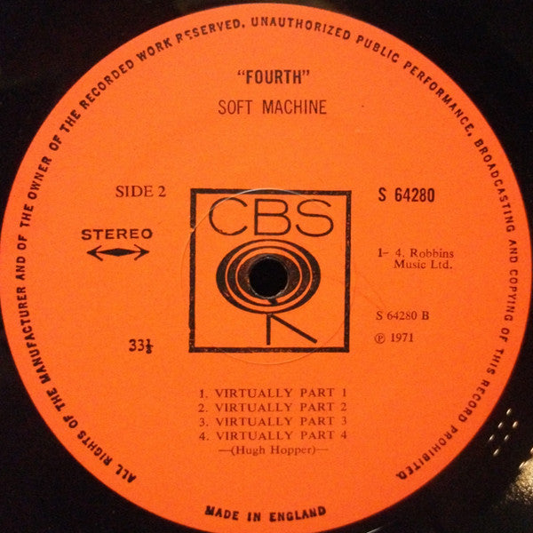 Soft Machine : Fourth (LP, Album)
