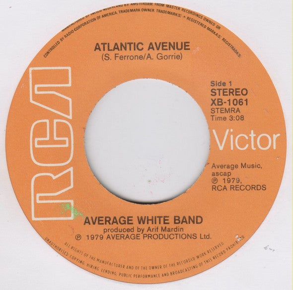 Average White Band : Atlantic Avenue (7", Single)