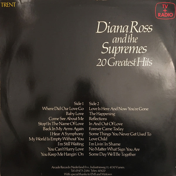Diana Ross And The Supremes* : 20 Greatest Hits (LP, Comp)