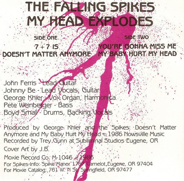 The Falling Spikes : My Head Explodes (7", EP)