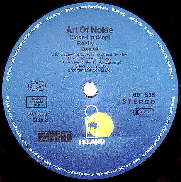 The Art Of Noise : Close-Up / Close-Up (Hop) (12", Maxi)