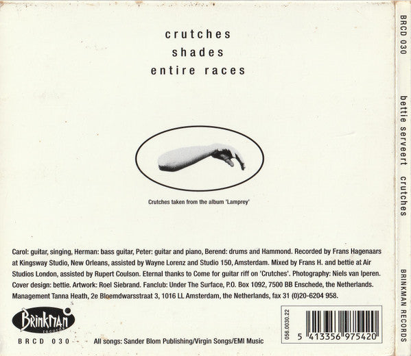 Bettie Serveert : Crutches (CD, Single)