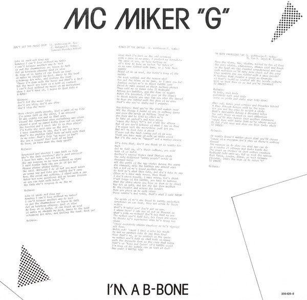 MC Miker G : I'm A B-Bone (LP, Album)