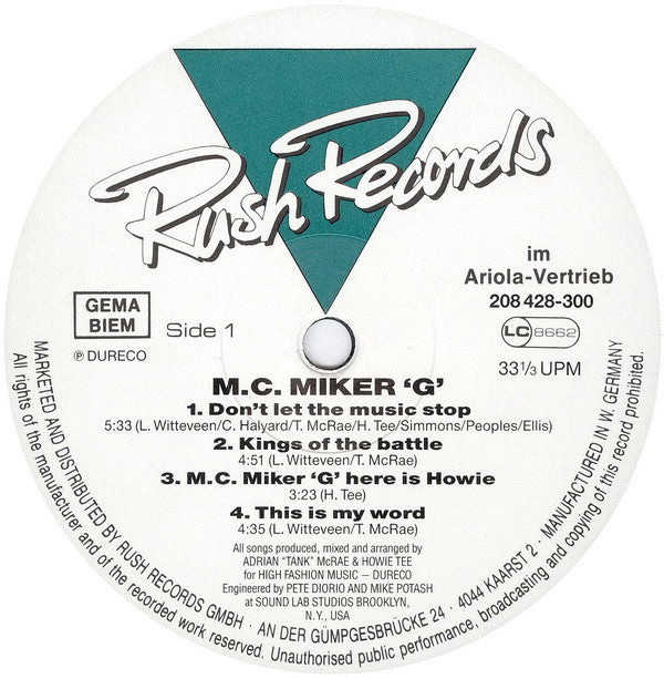 MC Miker G : I'm A B-Bone (LP, Album)