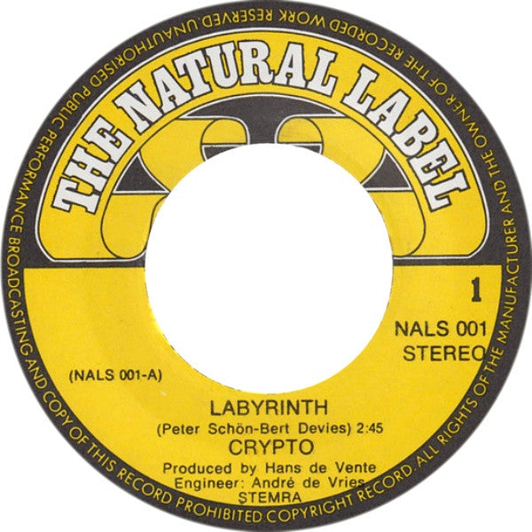 Crypto (2) : Labyrinth / Jazztime (7")