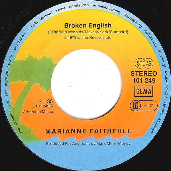 Marianne Faithfull : Broken English (7", Single)