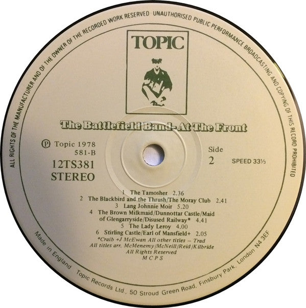 Battlefield Band : At The Front (LP, Album)