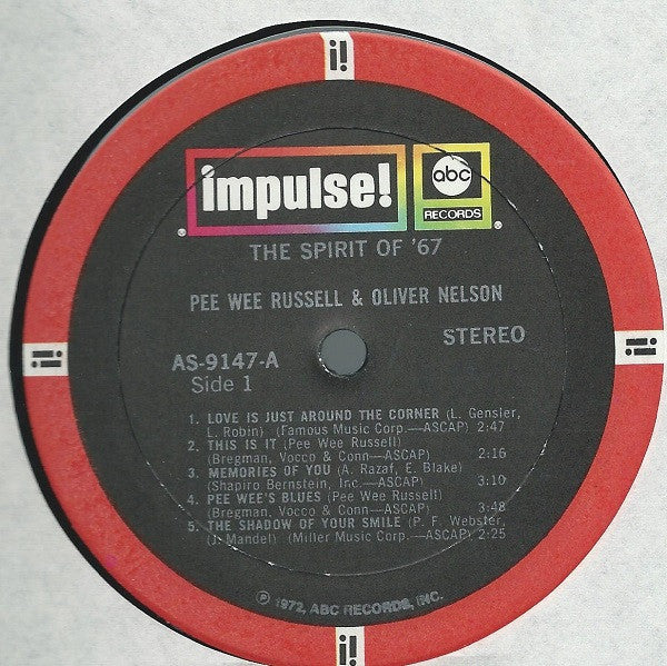 Pee Wee Russell And Oliver Nelson And His Orchestra : The Spirit Of '67 (LP, Album, RE)