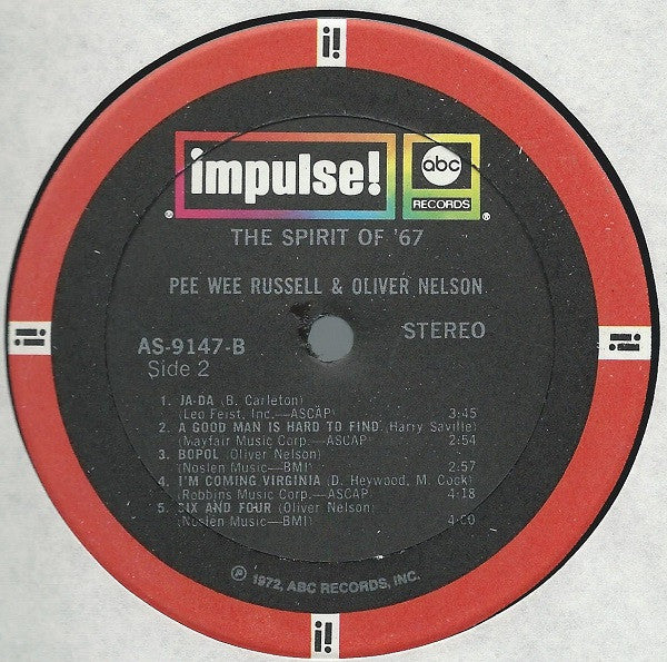 Pee Wee Russell And Oliver Nelson And His Orchestra : The Spirit Of '67 (LP, Album, RE)