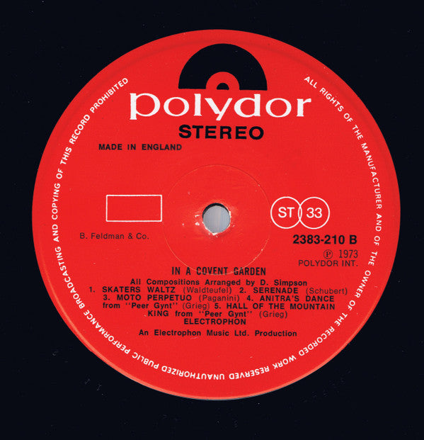 Electrophon (2) : In A Covent Garden (LP)