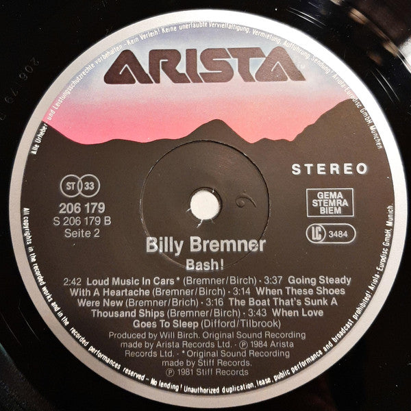 Billy Bremner : Bash! (LP, Album)