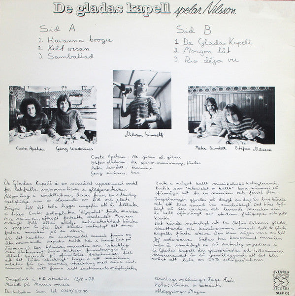 De Gladas Kapell : Spelar Nilsson (LP, Album)