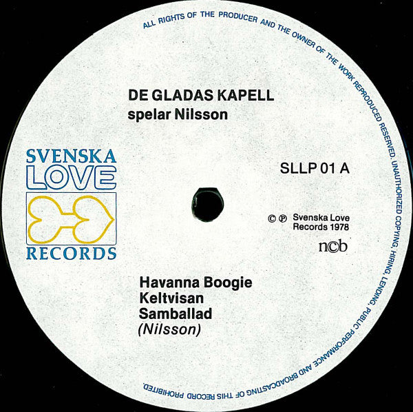 De Gladas Kapell : Spelar Nilsson (LP, Album)