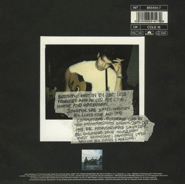 Lloyd Cole : Butterfly (7", Single)