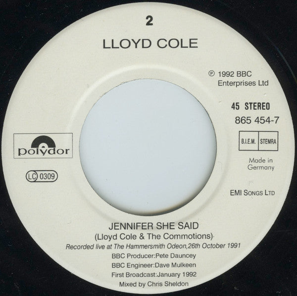 Lloyd Cole : Butterfly (7", Single)