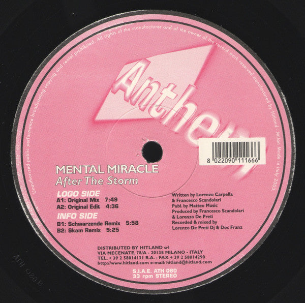 Mental Miracle : After The Storm (12")