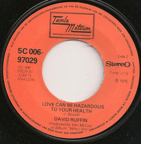 David Ruffin : Walk Away From Love (7", Single)