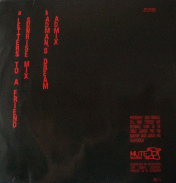 I Start Counting : Letters To A Friend (12", Maxi, Blu)