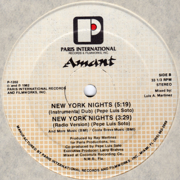 Amant II* : New York Nights (12")