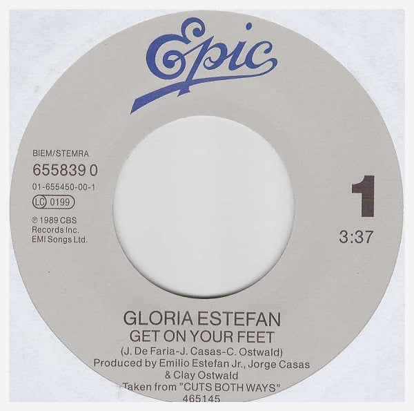 Gloria Estefan : Get On Your Feet (7", Single)