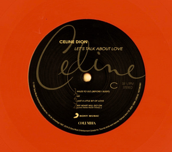 Céline Dion : Let's Talk About Love (2xLP, Album, Ltd, RE, Ora)